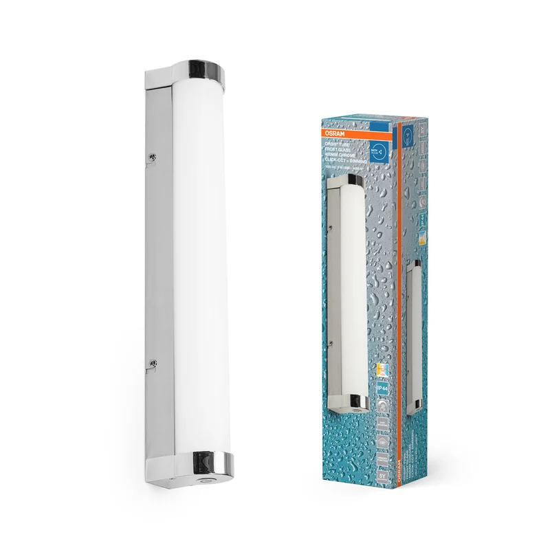 OSRAM ORBIS Tube Badezimmer Spiegel-/Wandleuchte Frost-Glas 9W 40cm dimmbar Chrom