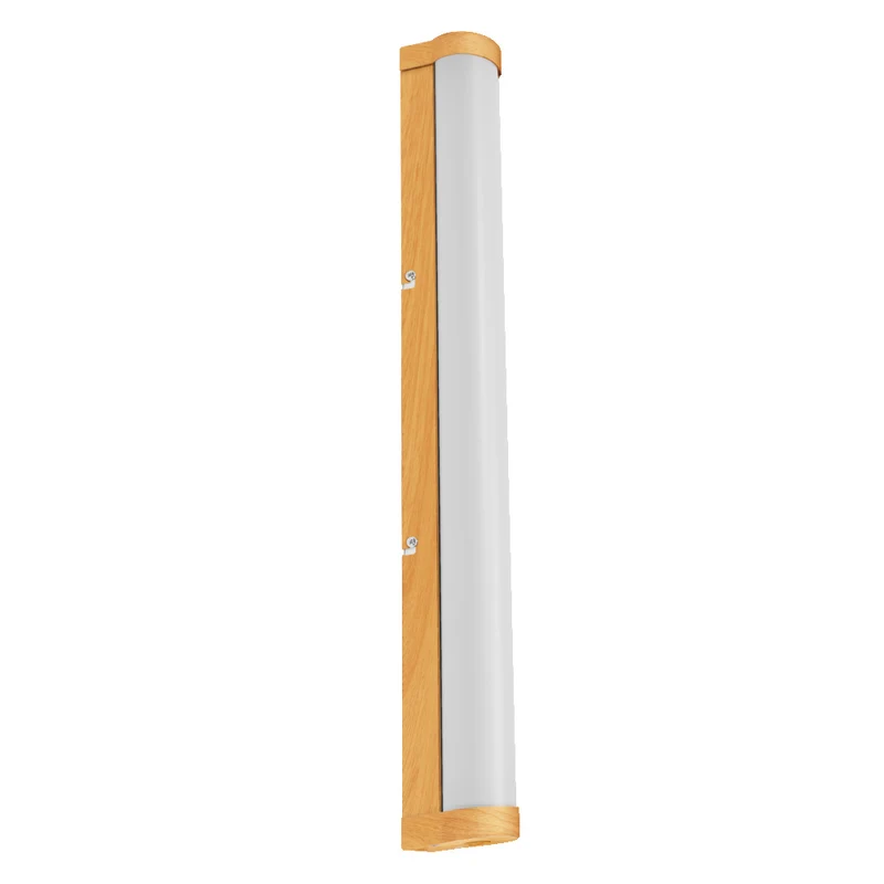 OSRAM ORBIS Tube Badezimmer Spiegel-/Wandleuchte Frost-Glas 12W 60cm Holzdekor
