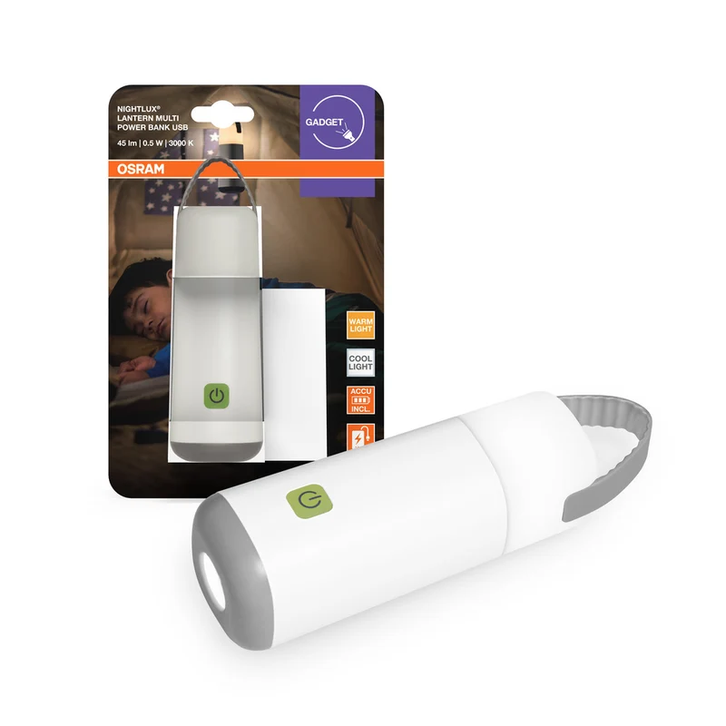 OSRAM NIGHTLUX LANTERN POWERBANK batteriebetrieben LED Leuchte 0,50W / 3000-4000K