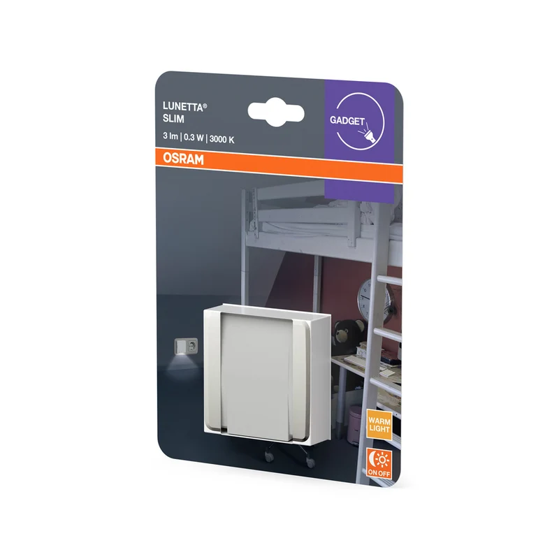 OSRAM LUNETTA® Slim Nachtlicht mit Sensor LED für Steckdose 0,30W / 3000K Warmweiß