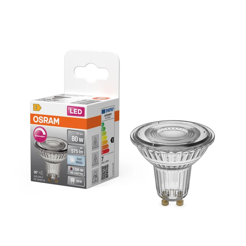 OSRAM LED Lampe LED SUPERSTAR PAR16 7W 940 GU10, 575 lm, 4000 K, Kaltweiß