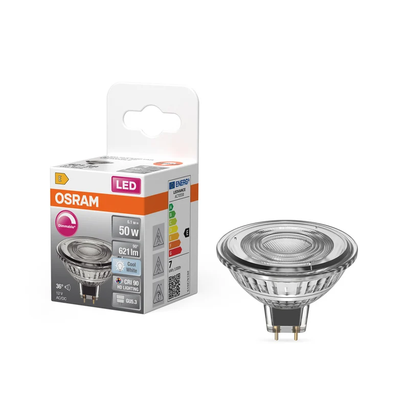 OSRAM LED Lampe LED SUPERSTAR MR16 12 V 6.8W 940 GU5.3, 621 lm, 4000 K, Kaltweiß
