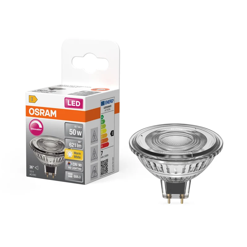 OSRAM LED Lampe LED SUPERSTAR MR16 12 V 6.8W 927 GU5.3, 621 lm, 2700 K, Warmweiß