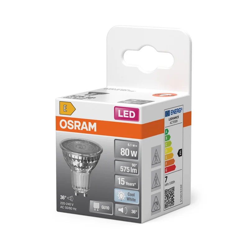 OSRAM LED Reflektor Lampe LED STAR PAR16 6.9W 840 GU10 575lm, 575 lm, 4000 K, Kaltweiß
