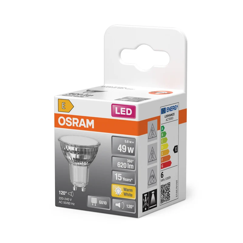 OSRAM LED Reflektor Lampe LED STAR PAR16 6.9W 827 GU10 620lm, 620 lm, 2700 K, Warmweiß