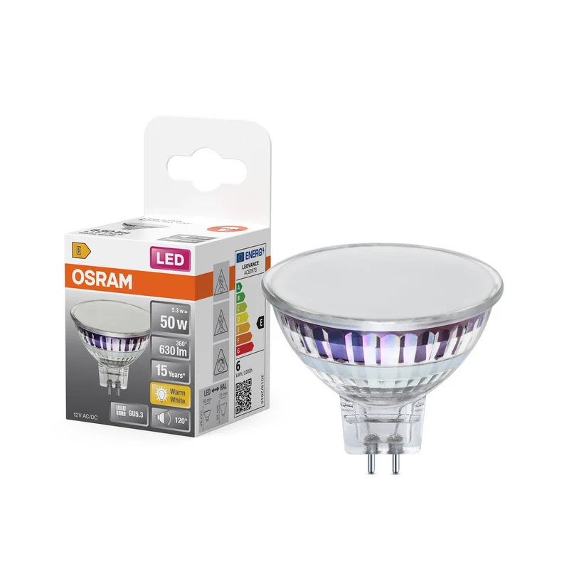 OSRAM SPOT MR16 GL 50 LED-Reflektorlampe, 6,5W, 630lm , GU5.3 , Warmweiß