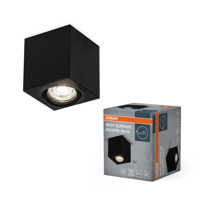 OSRAM Spot Surface Square Deckenaufbauspot 80x80mm, schwarz, GU10