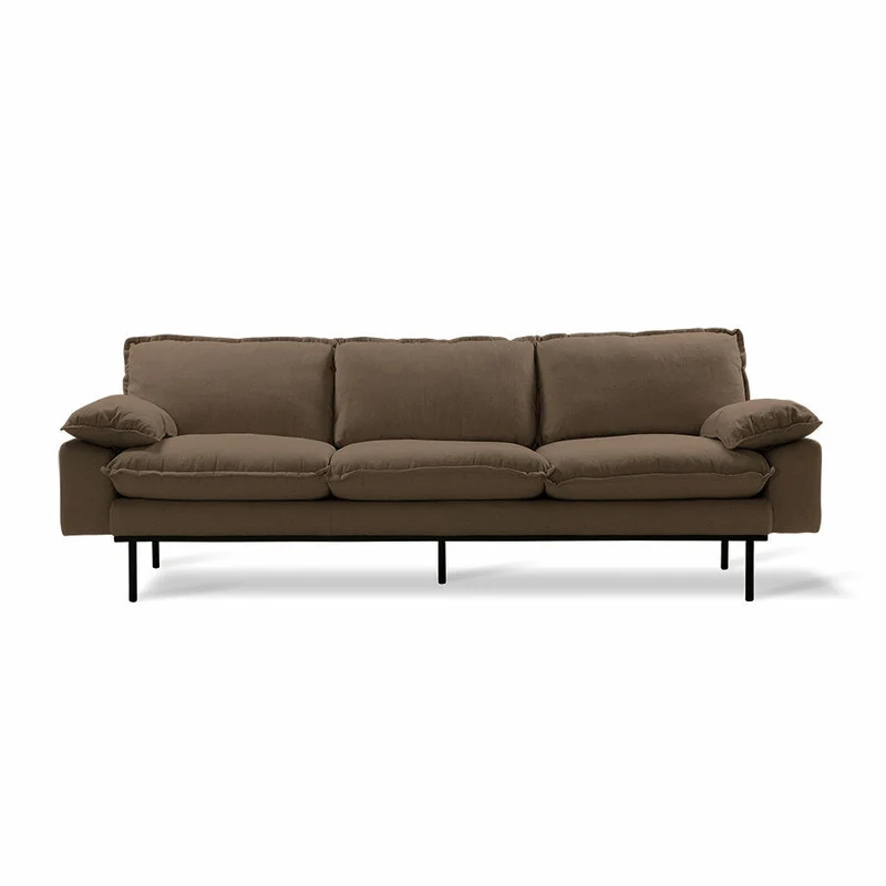 Retro Sofa 4-Sitzer Braun