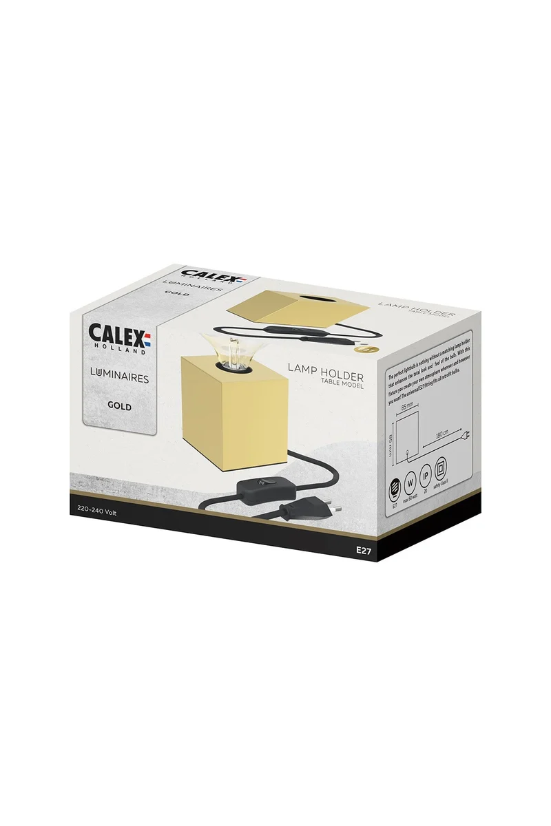 Lampensockel Vierkant gold