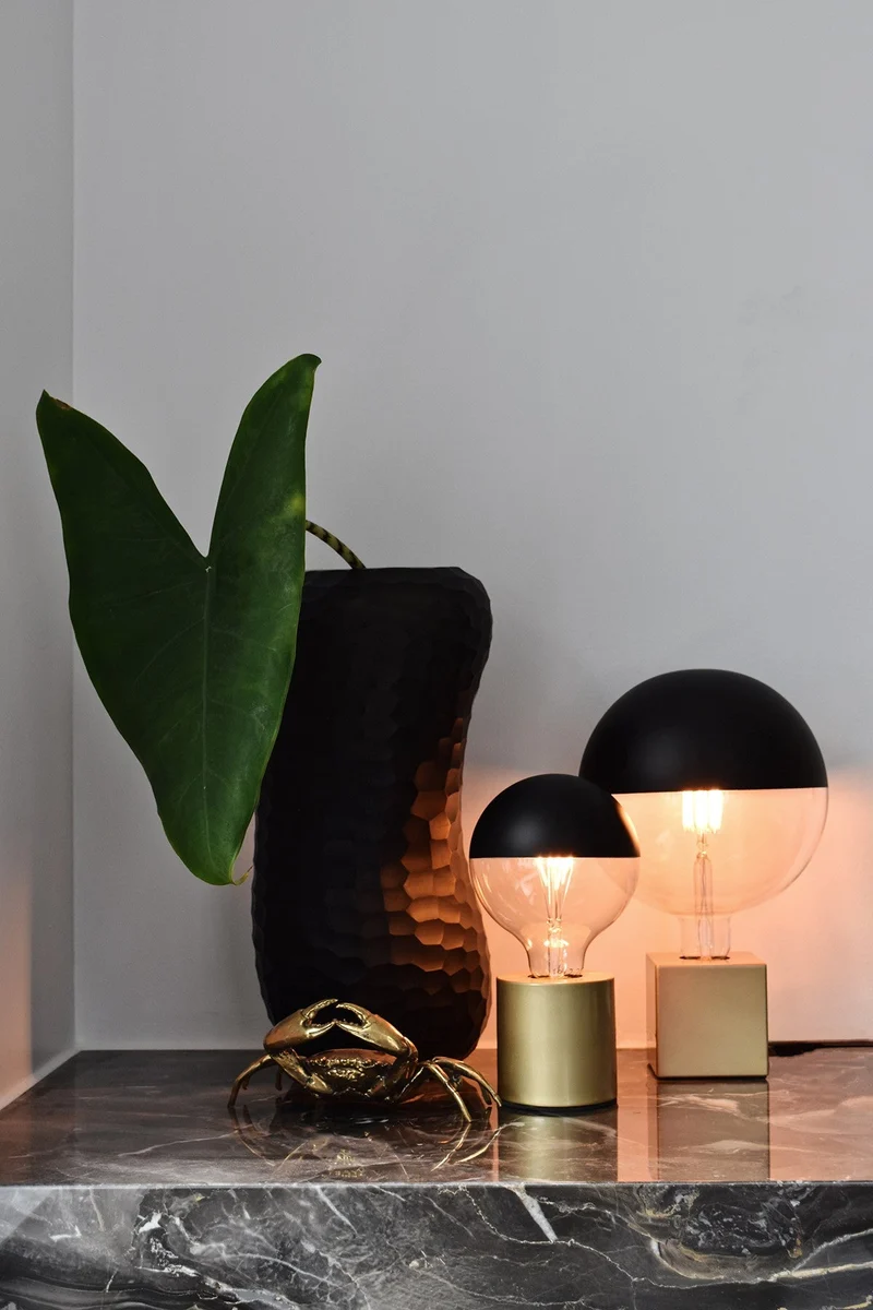 Lampensockel Rund Gold