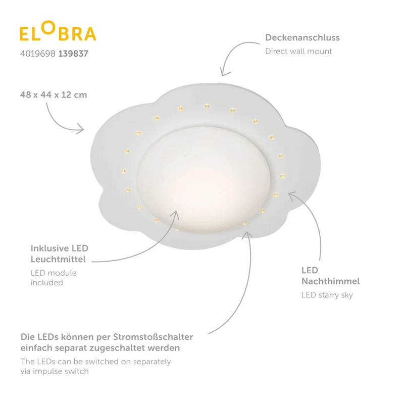 Deckenleuchte LED Wolke - S