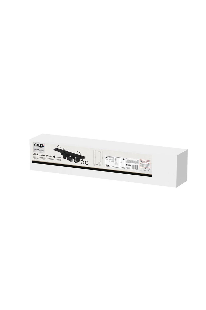 Multi Cord Retro Pendel 5x E27 Rechteckig Schwarz