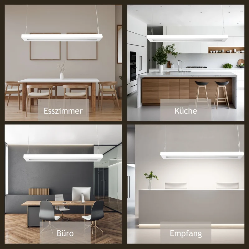 LED Aufbauleuchte 120cm 2-flammig Mikroprismatische Abdeckung Vorverdrahtet für LED Röhren