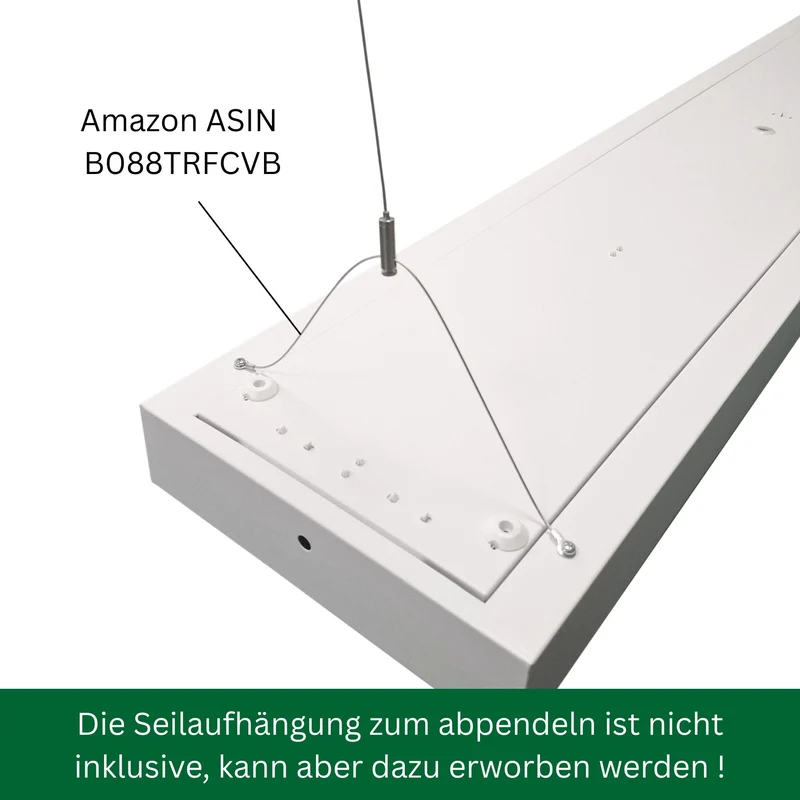 LED Aufbauleuchte 120cm 2-flammig Mikroprismatische Abdeckung Vorverdrahtet für LED Röhren