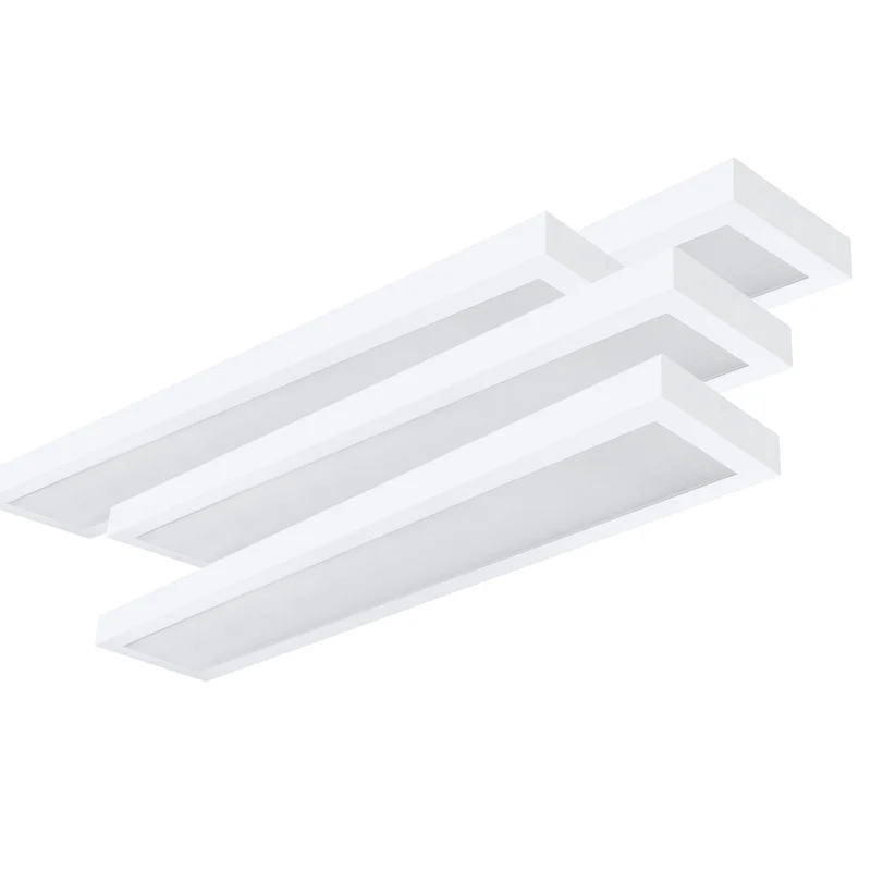 LED Aufbauleuchte 120cm 2-flammig Mikroprismatische Abdeckung Vorverdrahtet für LED Röhren