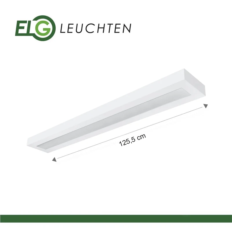 LED Aufbauleuchte 120cm 1-flammig Mikroprismatische Abdeckung Vorverdrahtet für LED Röhren