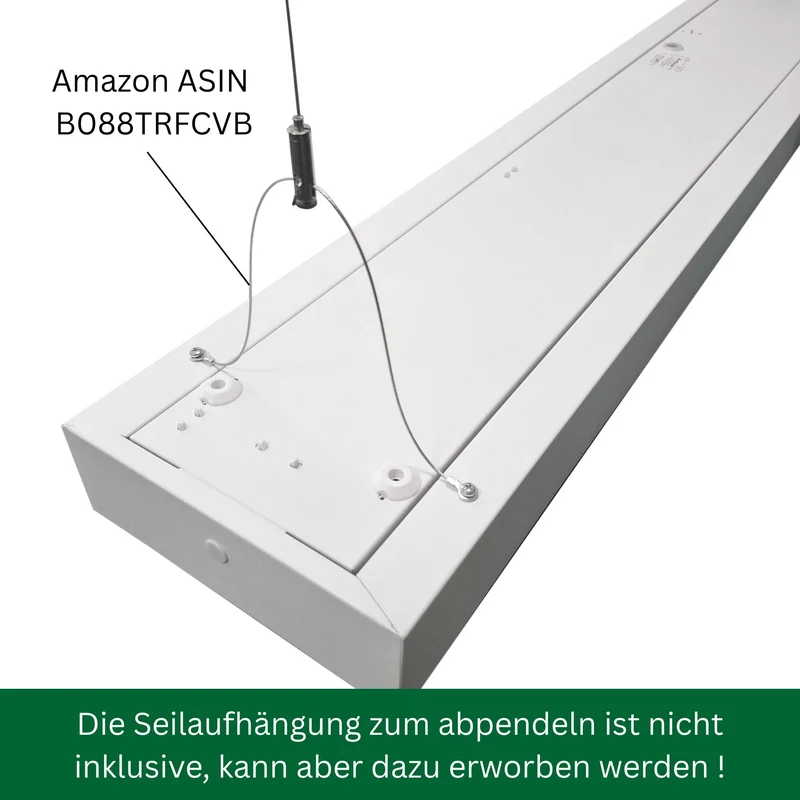 LED Aufbauleuchte 120cm 1-flammig Mikroprismatische Abdeckung Vorverdrahtet für LED Röhren