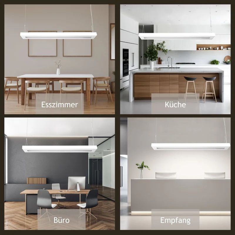 LED Aufbauleuchte 120cm 1-flammig Mikroprismatische Abdeckung Vorverdrahtet für LED Röhren