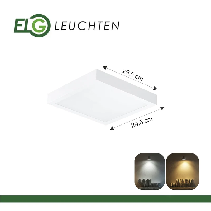 Ultraflache LED-Aufbauleuchte in 4 Varianten mit direktem Licht und einstellbarer Lichtfarbe in 3000K und 4000K