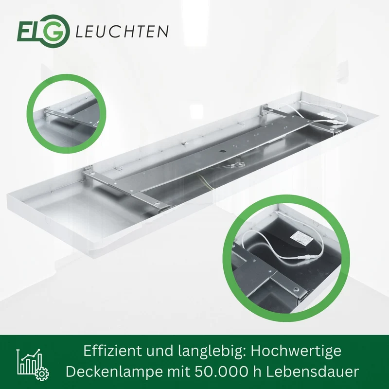 Ultraflache LED-Aufbauleuchte in 4 Varianten mit direktem Licht und einstellbarer Lichtfarbe in 3000K und 4000K