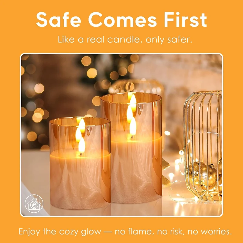 3pcs LED Flameless Candles