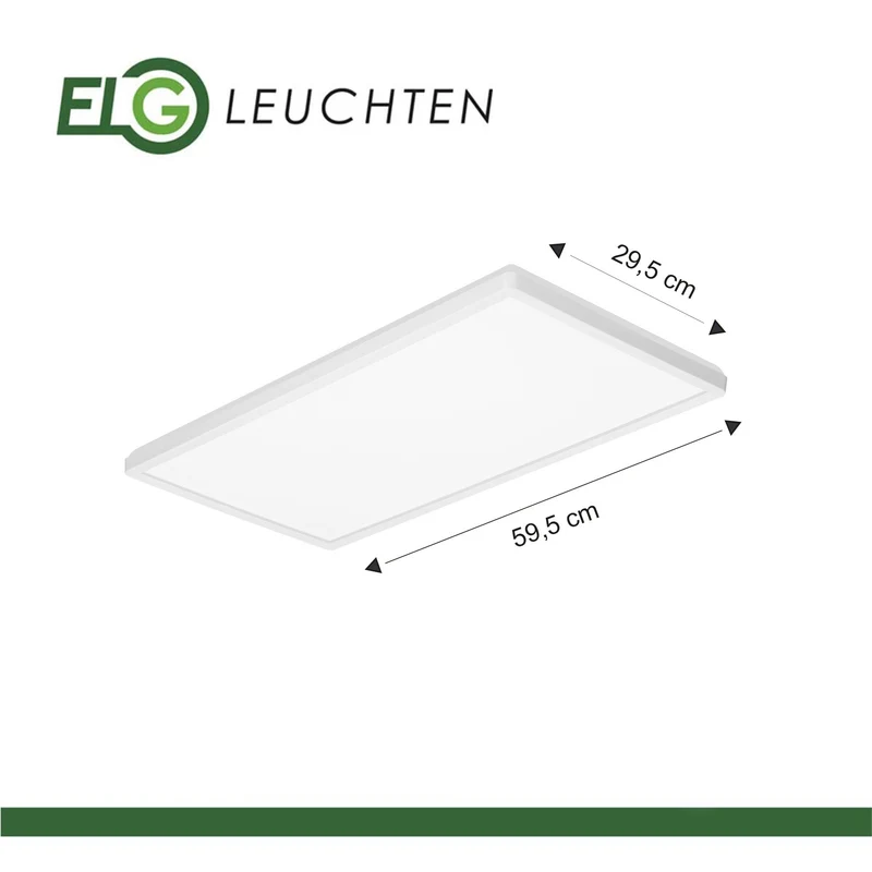 Modernes LED Panel Deckenleuchte 60x30cm, Einstellbare Farbtemperatur 3000/4000/6000K