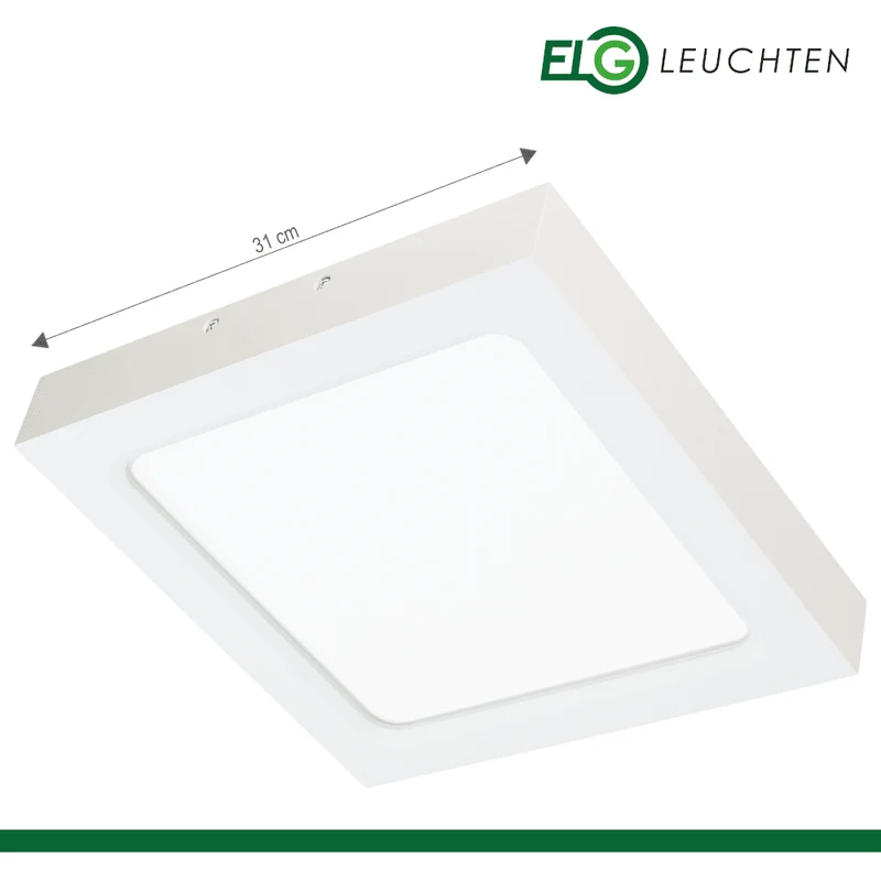 LED Deckenleuchte Beton Weiss 2000 Lumen 24 Watt 4000K