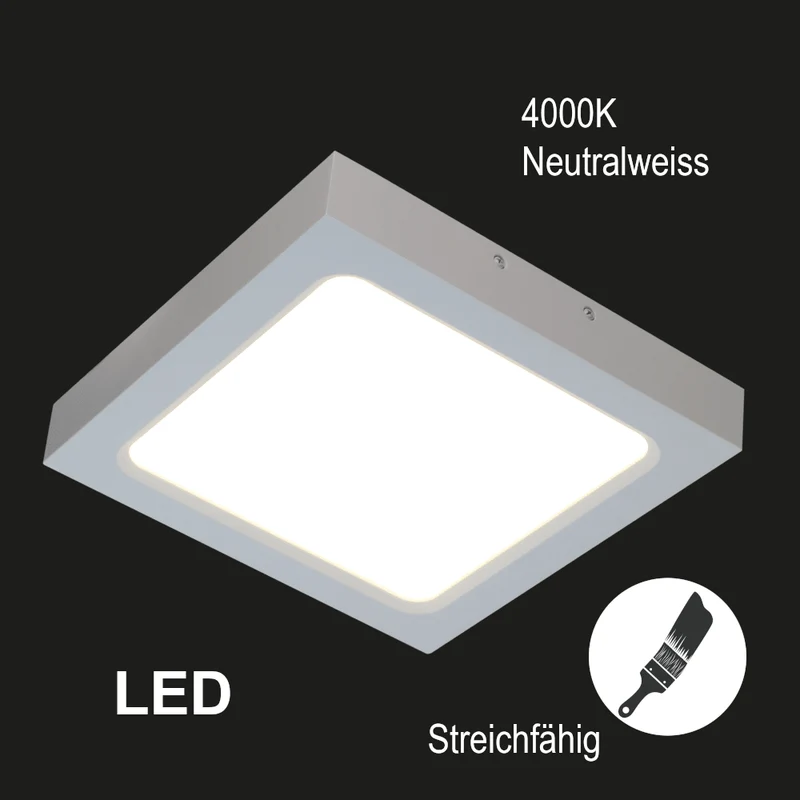 LED Deckenleuchte Beton Weiss 2000 Lumen 24 Watt 4000K