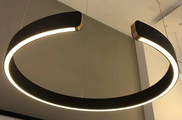 LED Pendelleuchte 24W, 2700K, 400mm, schwarz, DIM