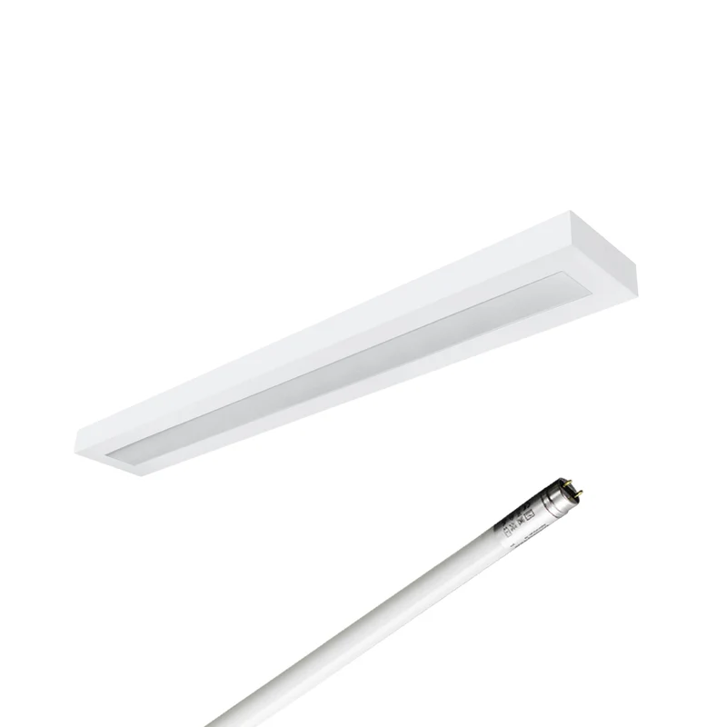 LED Aufbauleuchte 150cm 1-flammig Mikroprismatische Abdeckung Vorverdrahtet für LED Röhren