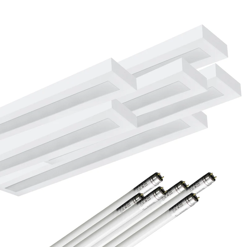 LED Aufbauleuchte 150cm 1-flammig Mikroprismatische Abdeckung Vorverdrahtet für LED Röhren