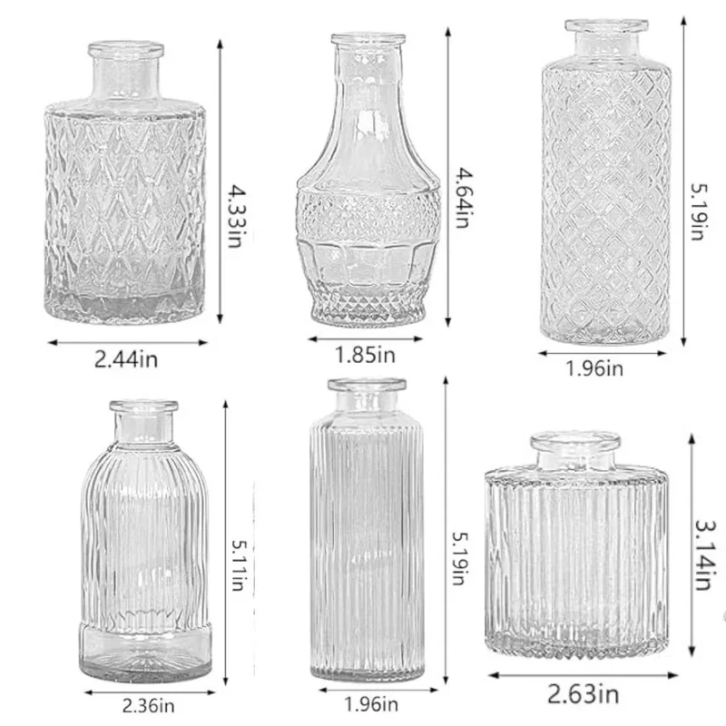 Table Scape Vases - Set of 6