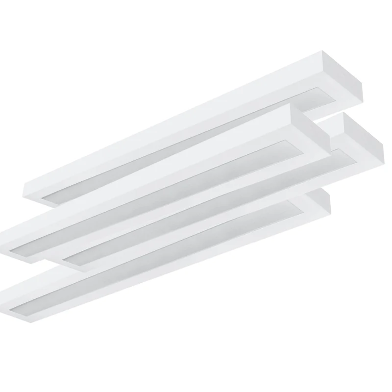 LED Aufbauleuchte 150cm 2-flammig Mikroprismatische Abdeckung Vorverdrahtet für LED Röhren