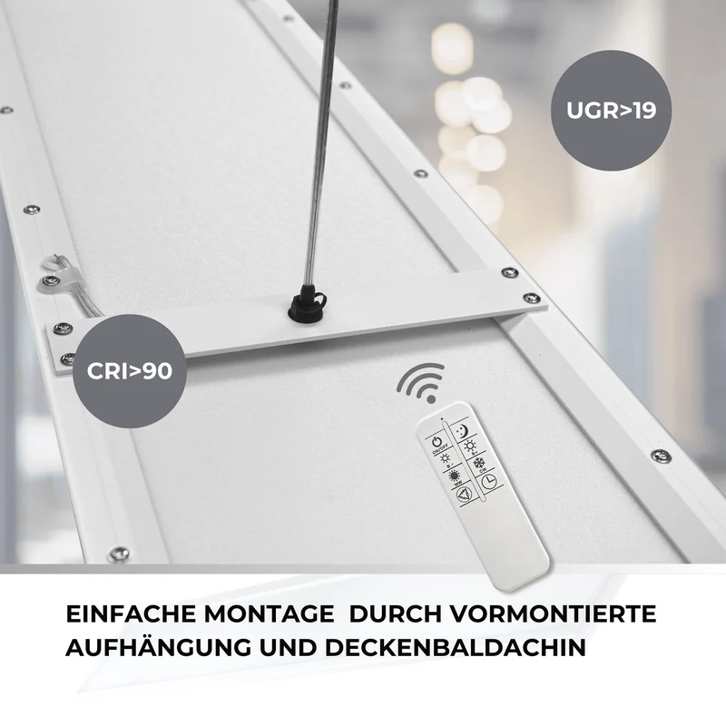 LED Pendelleuchte 120cm direkt/indirekt Dimmbar CCT 3000-6000K mit FB