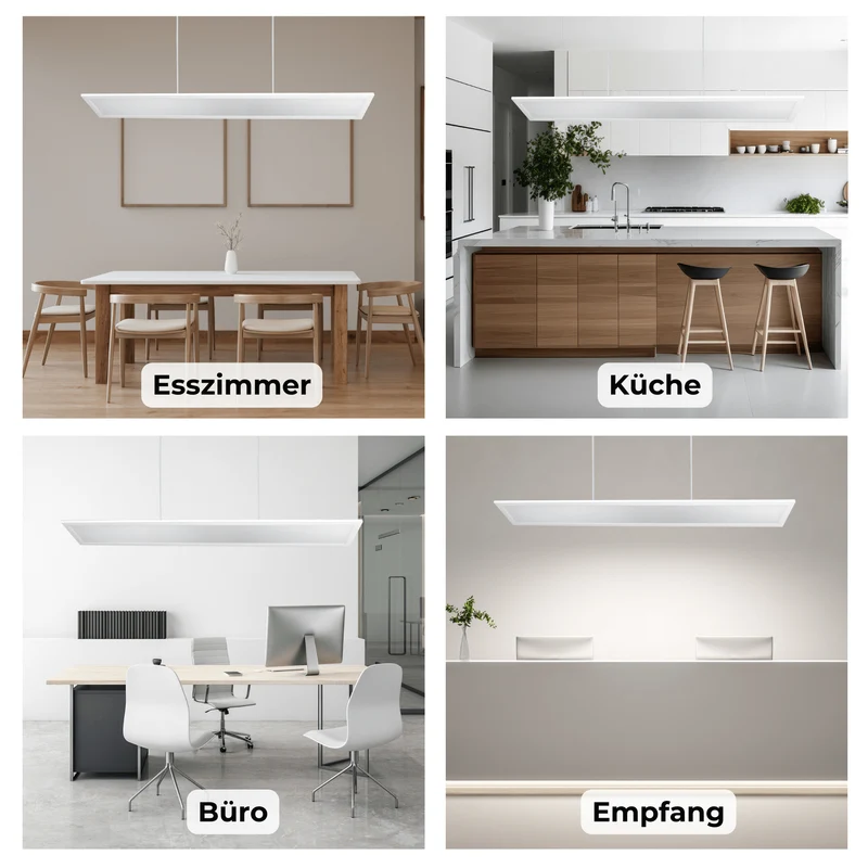 LED Pendelleuchte 120cm direkt/indirekt Dimmbar CCT 3000-6000K mit FB