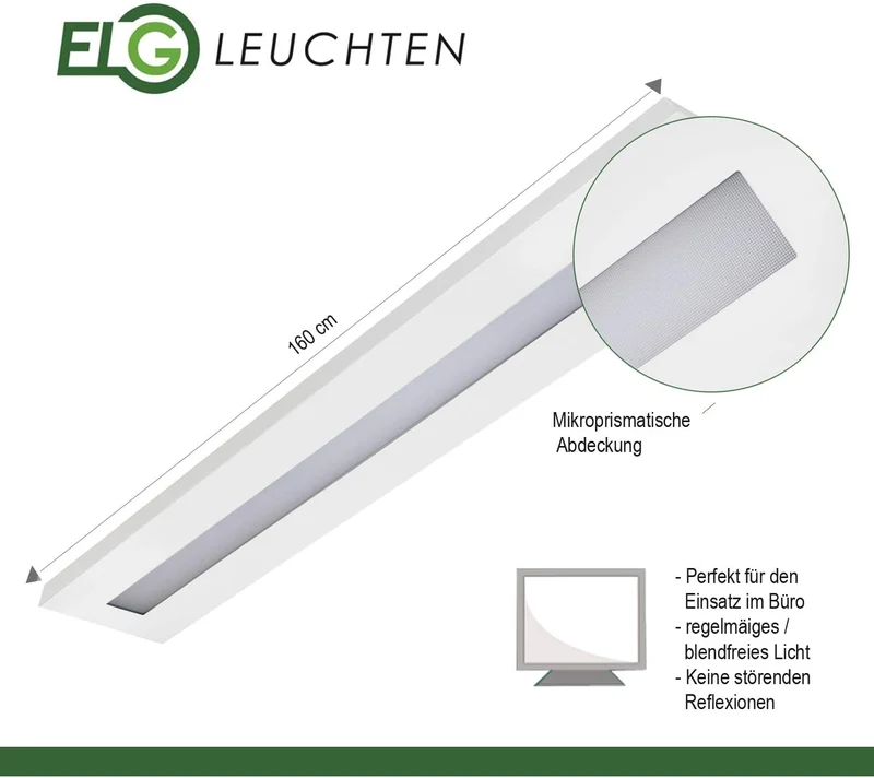 LED Pendelleuchte 120cm/150cm, 51W/64W, 4630lm/6000lm 4000K