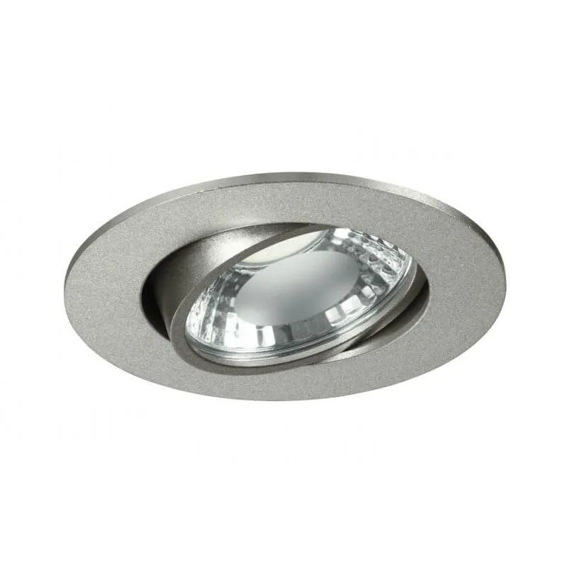 LED Deckeneinbauleuchte Rio, rund, 6W, silber