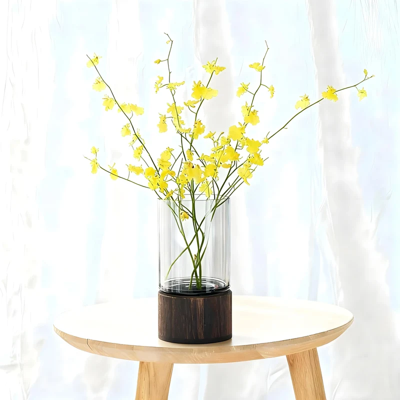 Wood Glass Vase