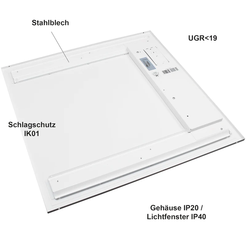 LED Panel, Einlegeleuchte, 36 Watt , 3000K, Micropris. Abdeckung 3000K