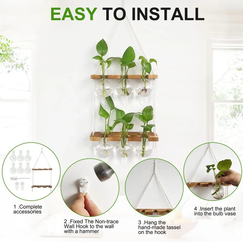 Wall Hanging Planter - 6 Bulbs