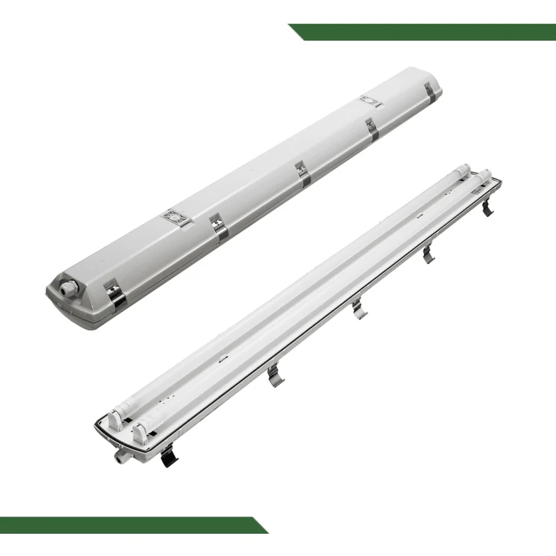 LED Feuchtraumleuchte 120cm 2-flammig vorverdrahtet für LED Röhren