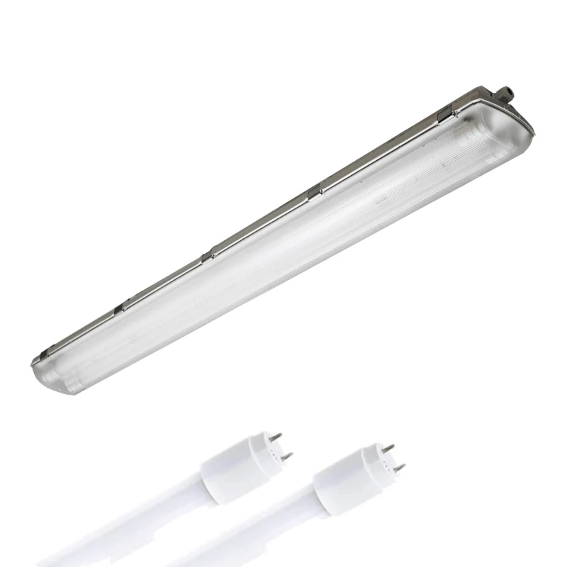 LED Feuchtraumleuchte 120cm 2-flammig vorverdrahtet für LED Röhren