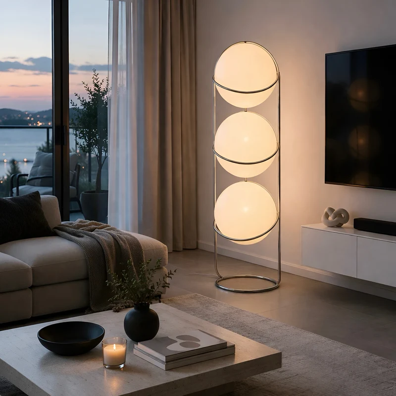 Designer Stehlampe Globo Bianco
