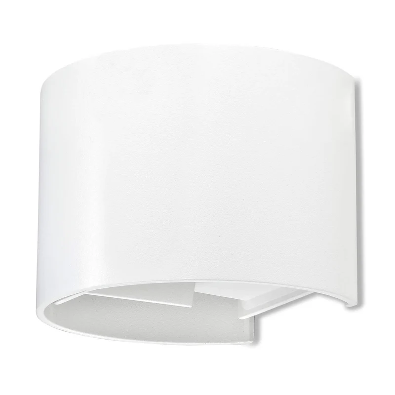 LED Wandleuchte Up&Down Außenwandleuchte Rund Weiss - Coso