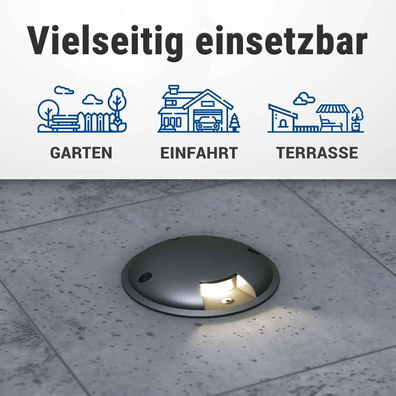 LED Bodenleuchte in Schwarz 1-flammig mit RGB Farbwechsel - Smart Home Alexa & Google
