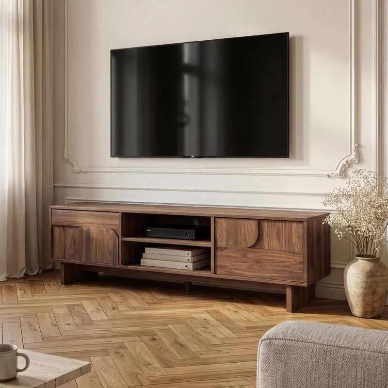 Fernsehschrank Katanshumn mit 2 Türen 150x39x45 cm [en.casa]
