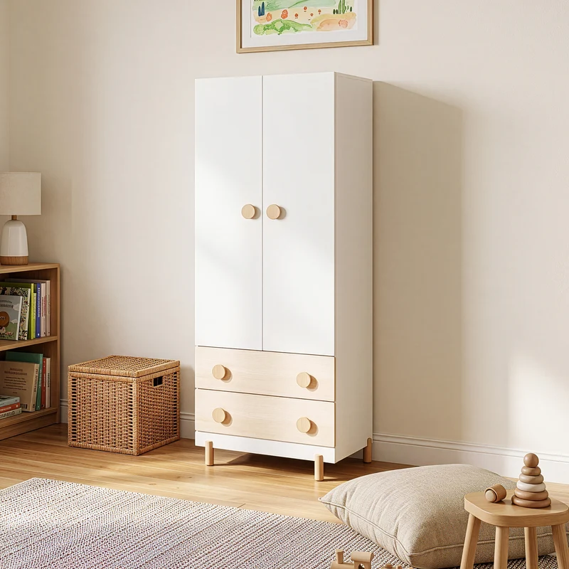 Kinderkleiderschrank Vaarentaa [en.casa]