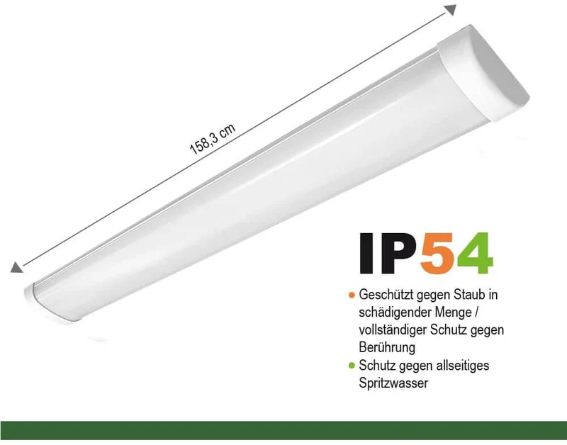LED Aufbauleuchte 150cm 2-flammig vorverdrahtet für LED Röhren