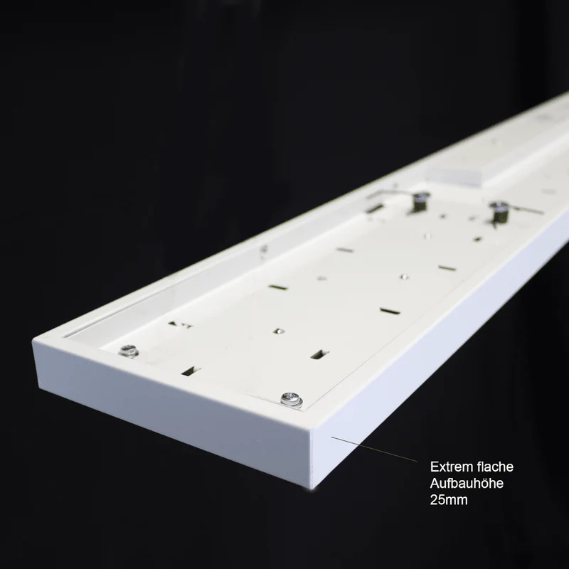 Hochwertige LED Rasteranbauleuchte mit Mikrolamellenraster 4000K 120cm 36W 4000lm und 150cm 45W 5000lm