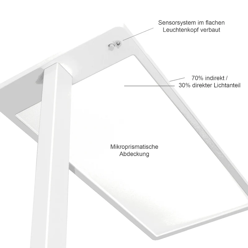 LED Stehleuchte Grau und Weiß